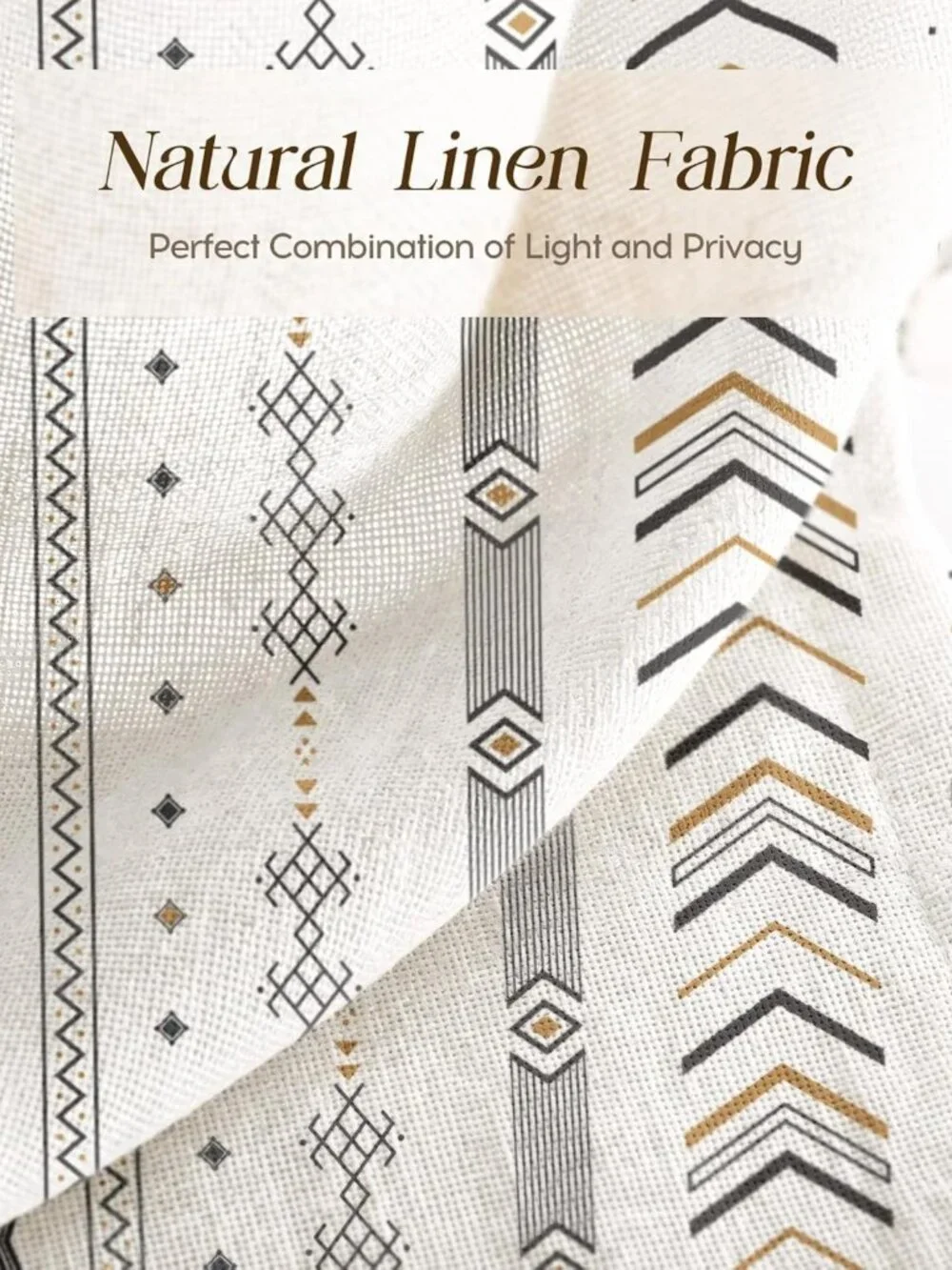 Boho Striped Kitchen Curtains - 24